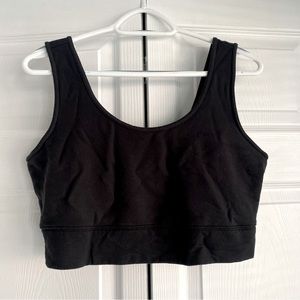 Aerie Plush Crop Tank Top in Black Size XL